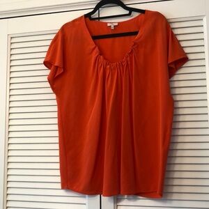 Joie Sz M red/orange silk top